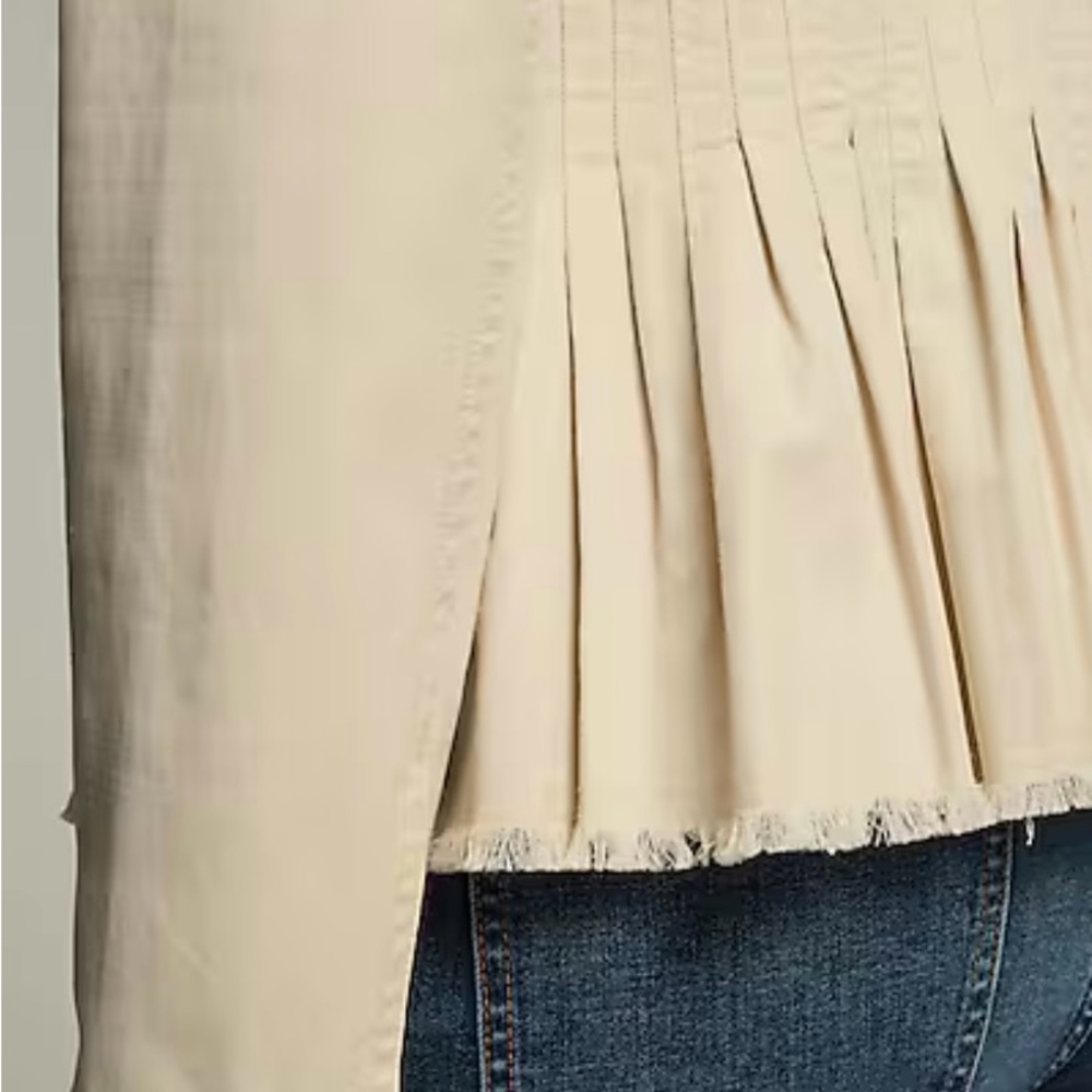 J. Jill Cream Utility Jacket with Peplum Hem - Picture 5 of 8